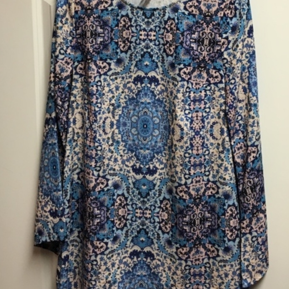 Blue Patterned Women's Skirt